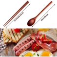 thumbnail image 2 of Wooden Spoon and Chopsticks Set Long Handle Spoon Chopstick Flatware Reusable Tableware Combination Utensils for Eating Food, 9.3 Inch (8), 2 of 7
