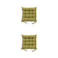 thumbnail image 1 of Cojín de asiento Naiovety de lino cuadrado 2Conjunto color sólido Verde, 1 of 6