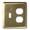 Brushed Brass, variant on WALLPLT T/D BRSH BRASS (Pack of 1)