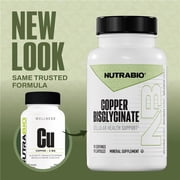 NutraBio Copper BisGlycinate Chelate, Immune Support Supplement, 90 Capsules