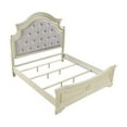 thumbnail image 3 of Noble Traditional Style 5 Pc King Bedroom Set Made with Wood in Antique Beige, 3 of 19