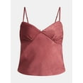 thumbnail image 5 of No Boundaries Woven Cami Top with Lace Trim and Bow, Women's, 5 of 5