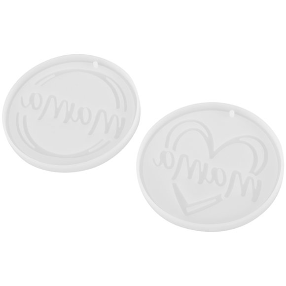 CRILSTYLEO 2Ud De Silicona Para Colgantes Y Llaveros Con Palabra Mom Para Manualidades Y Regalos Creativos
