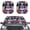 Colorful Skull Pets, variant on Uourmeti Colorful Skull Pets Car Windshield Sun Shade Silver Plated Polyester Dabric Universal UV Visor for Front Windows