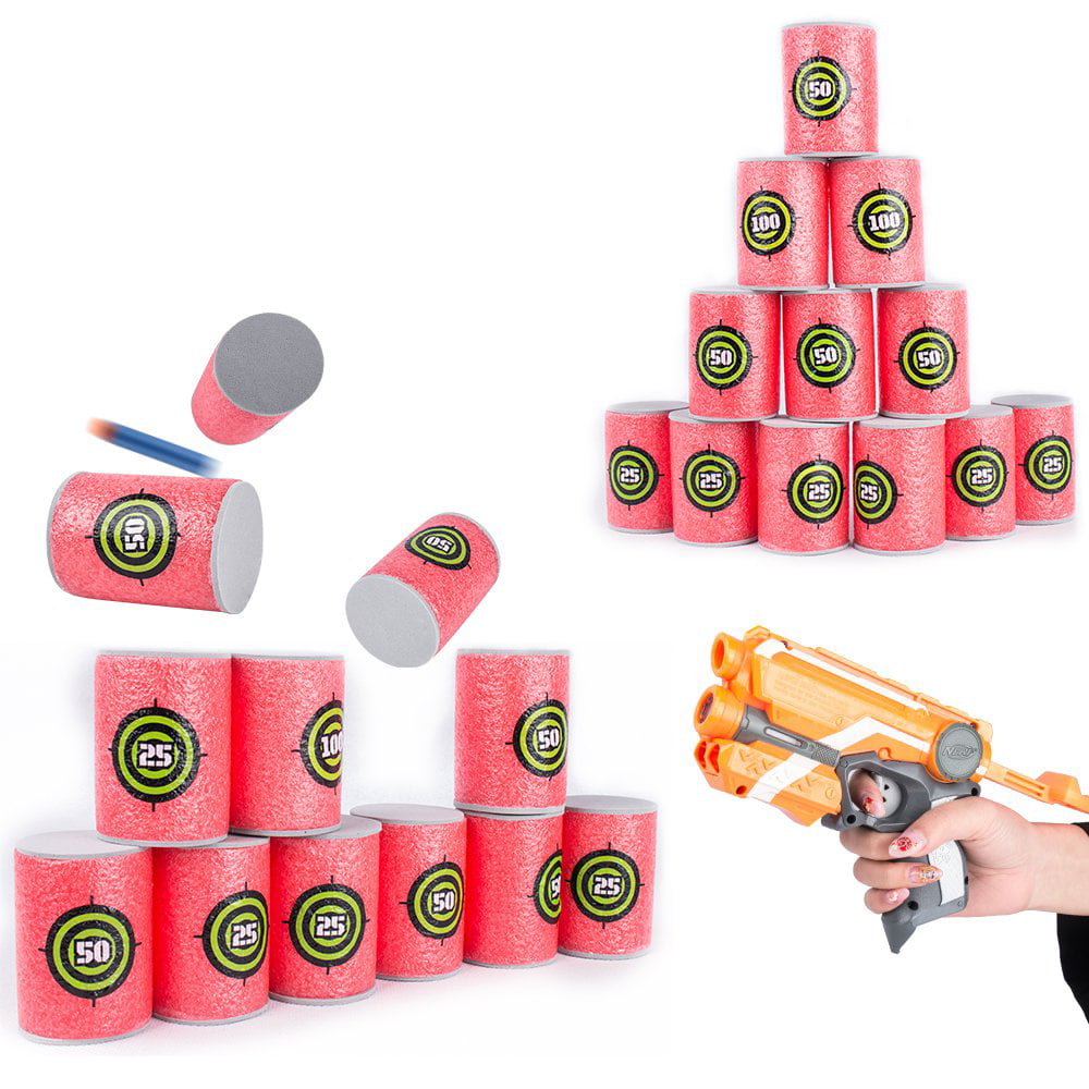 6PCS Foam Drink Bottle Soft Bullet Targets For Shoot Dart Toy HI 