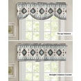 thumbnail image 6 of Tie Up Valance Curtain for Kitchen,Farm Aztec Bohemian Geometric Rod Pocket Short Curtains Adjustable Tie-Up Shade Valances,Green Brown Ethnic Wind Window Treatment for Bathroom Living Room Bedroom, 6 of 8