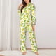 thumbnail image 2 of Balery Cartoon Corn Conjunto de Pijama con Estampado para Mujer, Conjunto de Dos Piezas con Manga Larga, Ropa de Dormir Suave con Bolsillos, Pijamas Cómodos-Medium, 2 of 7
