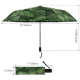 thumbnail image 3 of 3d Monstera Leaves Compact Sun Umbrella Windproof Travel Umbrellas for Rain Strong Portable UV Protection, 3 of 8