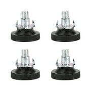 Unique Bargains 4pcs M10 x 20 x 37mm Screw on Furniture Glide Leveling Feet Floor Protector Non Slip Adjustable Leveler