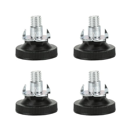 Unique Bargains 4pcs M10 x 20 x 37mm Screw on Furniture Glide Leveling Feet Floor Protector Non Slip Adjustable Leveler