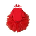 thumbnail image 2 of Qiylii Newborn Christmas Clothes Set Long Sleeve Romper + Tutu Skirt + Hairband, 2 of 9