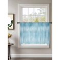 thumbnail image 2 of Sheer Curtains 45 Inch Length, Teal Blue Semi Sheer Curtains Light Filtering Window Treatment, Modern Abstract Art Ombre Striped Privacy Voile Drapes for Living Room Bedroom 52x45 Inch, 2 of 7