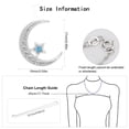 Gemschest Sterling Silver Crescent Moon Star Phase Pendant Necklace for ...
