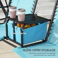 thumbnail image 6 of 2 Person Porch Swing with Canopy, Storage Table, Cup Holder, Blue, 6 of 7
