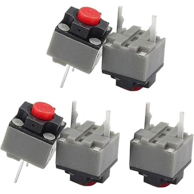 Miangastore 5pcs Silent Micro Switch 6x6x7.3cm Ultra Quiet Push Button Switches For Mouse Electronics Diy Projects High Sensitivity Design
