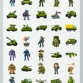 thumbnail image 4 of 35pcs-50pcs Green Military Stickers Cartoon Soldiers Stickers Tank Stickers for Laptops Suitcases, 4 of 9