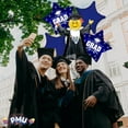 thumbnail image 3 of PMU Graduation Jumping Smiley Grad Balloon Bouquet | Jumping Grad Mylar Balloons | Jump for Joy Graduation Smiley Grad Balloon | Grad Foil Balloons | Navy Blue (5/Pkg) Pkg/1, 3 of 8