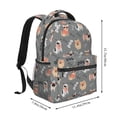 thumbnail image 2 of Honeii Bulldog Print Backpack for Both Men and Women, Basic Bookbag for College, Work, or Travel,Rucksack Computer Bag-One Size, 2 of 5