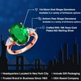 thumbnail image 2 of Gem Stone King 18K Rose Gold Plated Silver Green Nano Emerald and Lab Grown Diamond Engagement Ring for Women | 4.70 Cttw | Oval 14X10MM | Gemstone May Birthstone | Size 8, 2 of 6