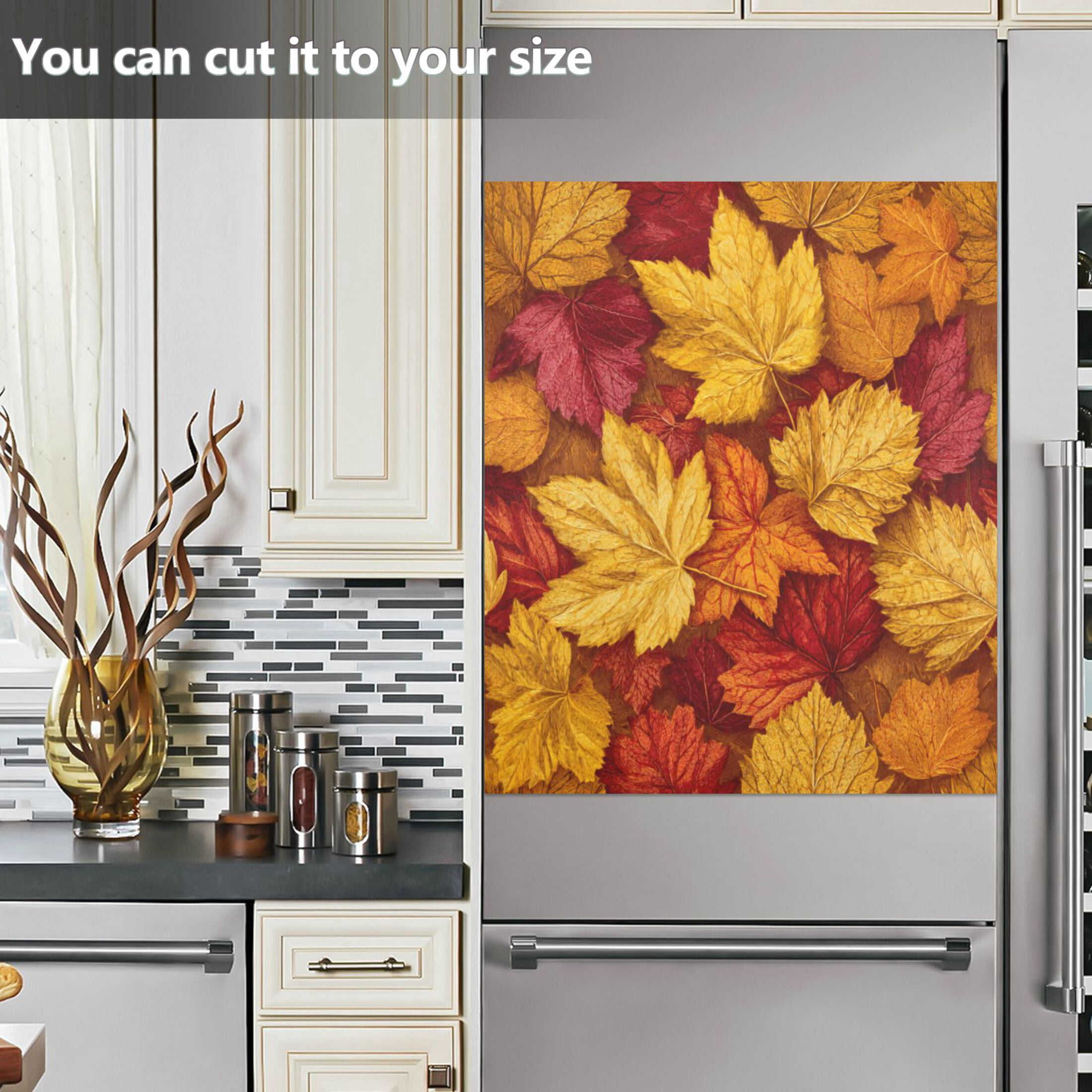 Dishwasher Magnetic Refrigerator Magnet Cover Sticker Home Decorative 23"x26" Shades Of Yellow