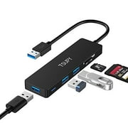 USB 3.0 Hub, Tsupy USB Hub Card Reader with 3 USB 3.0 Ports + SD & TF Card Slots, Compact USB Splitter 3.0 Card Readers