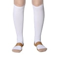 thumbnail image 1 of Bas de Compression pour Course Hommes Femmes Chaussettes de Sport Marathon Chaussettes de Randonnée 20-30mmHg Ajustement Vol Grossesse Varices QYS1004-Blanc G-TG, 1 of 6