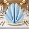 thumbnail image 2 of REGALWOVEN 12 Pack Cloth Napkins, Satin Washable and Reusable Table Dinner Napkins for Restaurant, Weddings, Event and Parties Blue 12x12inch, 2 of 6