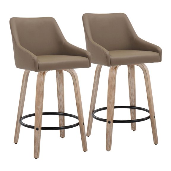 LumiSource Hannah 26" Fixed-Height Counter Stool - Set of  2