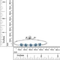 thumbnail image 5 of Gem Stone King 925 Sterling Silver Bracelet Persian Blue Moissanite Lab Grown Diamond (2.76 Cttw), 5 of 5