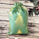 thumbnail image 1 of 10 pcs Gift Wrapping bags reusable environment friendly Drawstring Pattern Brocade for birthdays, wedding, present packing set, 1 of 5