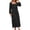 Black, variant on Luivaraty Long Sleeve Dress for Women Round Neck Maxi Dresses