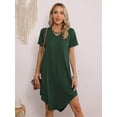 thumbnail image 5 of SIEANE Womens Casual Dress Criss Cross V Neck Short Sleeve Summer Dress, 5 of 6