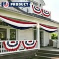 thumbnail image 2 of Tivamiko 1pcs 2x4ft Patriotic Pleated Fan Flags with Embroidered Stars- American Bunting for 4th of July Porch & Garden Décor, 2 of 7