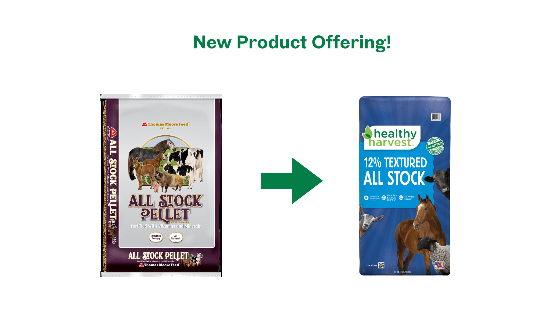 (4 pack) Healthy Harvest 12% Textured All Stock Feed for Multiple Livestock Species, 40 lb Bag