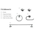 thumbnail image 3 of Nola Home 5-Piece Metal Bathroom Hardware Accessory Kit, Towel Ring, Towel Bar, Hook, Toilet Paper Holder, 3 of 4