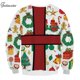 thumbnail image 3 of Sudadera de Navidad para mujer, ropa de calle de gran tamaño, chándal con patrón de regalo, traje de pareja, ropa femenina Vintage, 3 of 4