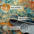 thumbnail image 3 of Area Rug For Living Room Washable Non-Slip Area Rugs 5x7ft Living Room, Boho Bedroom Mats Under Bed, Soft Stain Resistant Non-Shedding Thin Carpet For Dining Room Apartment Blue And Orange, 3 of 12