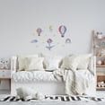 thumbnail image 2 of Dotted Balloons Decoration Art Multicolored Hot Air Balloons Moon Stars Humpback Whale & Rainbows Design Vinyl Home Living Room Wall Decal - 22" x 36" Kids Bedroom Nursery Art Wall Decor Sticker, 2 of 5
