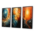 thumbnail image 3 of Designart "Tree Aerial Dance painting" Cottage Framed Wall Art Set Of 3 - Teal Trees Frame Gallery Wall Set For Home Decor, 3 of 7