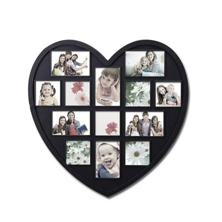 Adeco Trading 13 Opening Decorative Heart Shaped Wall Hanging Adeco Trading 13 Opening Decorative Heart Shaped Wall Hanging Picture Frame