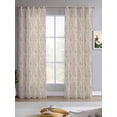 thumbnail image 2 of Brown Sheer Curtains 84 Inch Length 2 Panels Set for Living Room/Bedroom, Modern Abstract Art Farmhouse Kitchen Curtains with Grommet Semi-Sheer Curtains Drapes Voile Window Treatments 52"x84"x2, 2 of 7