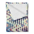 thumbnail image 2 of Blue Soft Flannel Fleece Throw Blanket, Refracted Waves Pattern in Abstract Style Distortion Effect Psychedelic Design, Cozy Plush for Indoor and Outdoor Use, 50" x 70", Pink Blue Beige, by Ambesonne, 2 of 5