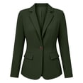 thumbnail image 5 of FAVIPT Work Blazers for Women Business Office Casual Dressy Jackets Notch Lapel One Button Long Sleeve Suits 2026 Green,S, 5 of 7