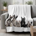thumbnail image 2 of Dogs Blanket Soft Cozy Warm Throw Blanket for Couch, Plush Fuzzy Flannel Fleece Blankets for Sofa, Modern Art Lovely Animals Farmhouse Bed Blankets Lightweight Gifts for Women, 50"x60", 2 of 9