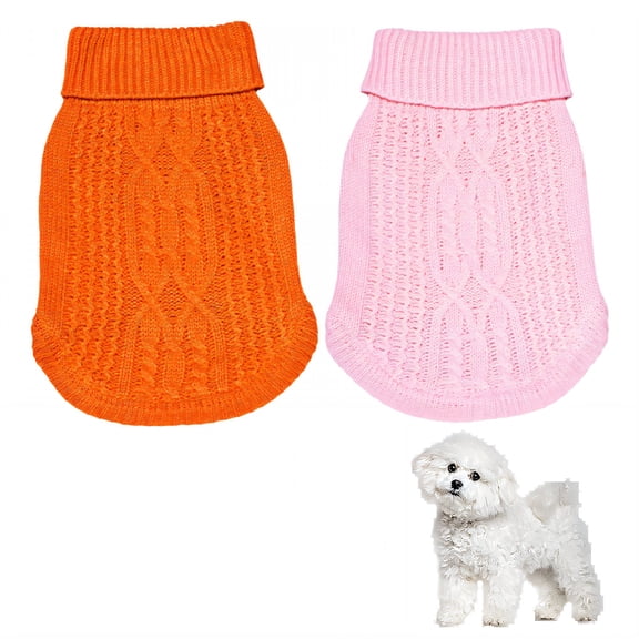 GASTROPOD 2Pcs Cat Sweater,Polyester Dog Shirts,Dog Sweaters,Multicolor4,L