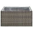 thumbnail image 2 of vidaXL Garden Planter Grey 80x80x40 cm Poly Rattan, 2 of 4