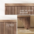 thumbnail image 4 of Furnibear 47" Fluted Buffet Cabinet with Storage Accent Sideboard,Modern Credenza with 2 Doors & Shelves,Wood Coffee Bar Table Console for Dining Room Kitchen Living Room Entryway,Walnut Brown, 4 of 9