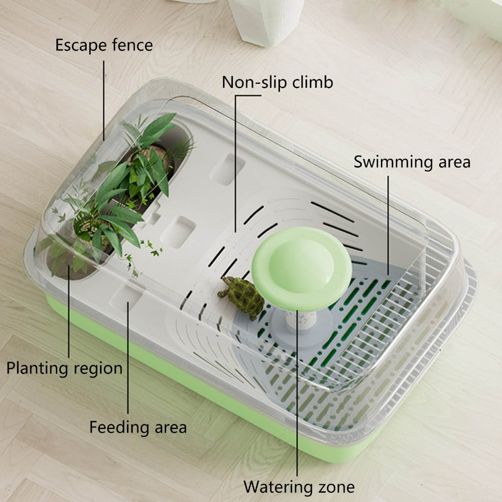 Separable Turtles Tanks Terrariums with Basking Platform Plastic Turtles Basin Box
