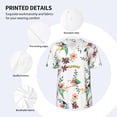 thumbnail image 3 of KLL Pretty Floral With Leaves for Men's Baseball Shirts,Short Sleeve Casual Shirts Button Down Shirt for Men Beach Summer Wedding Shirt-X-Large, 3 of 7
