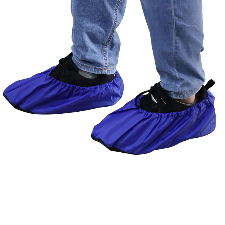 2 Pairs Waterproof Shoe Covers, EEEkit Dust-Resistant, Washable, Reusable,  Non-Slip Overshoes Booties, Thickened Rain Shoe Covers, Boot Covers for  Cleaning Places, Gardens, and Offices, Black/ Blue 
